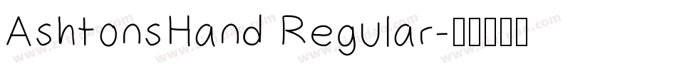 AshtonsHand Regular字体转换